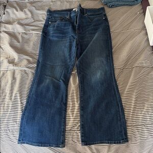 LOFT kick crop blue denim